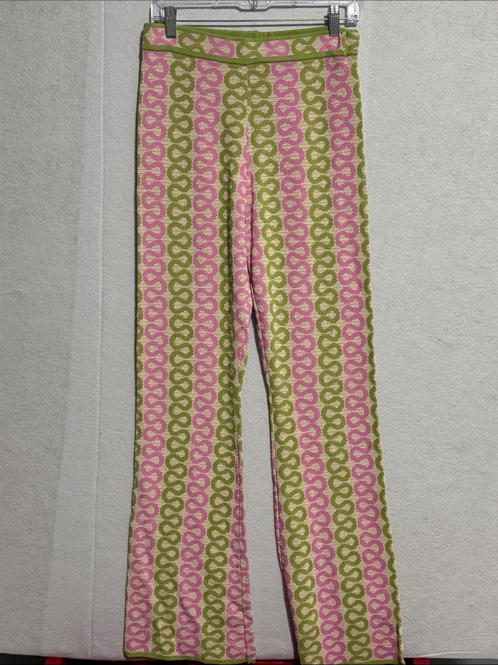 House of Harlow 1960 Festival Boho Pink & Green Knit Two-Piece Set - Picture 5 of 6